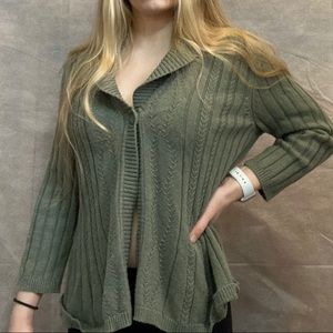 Olive Green Buttonable Cardigan